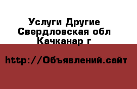 Услуги Другие. Свердловская обл.,Качканар г.